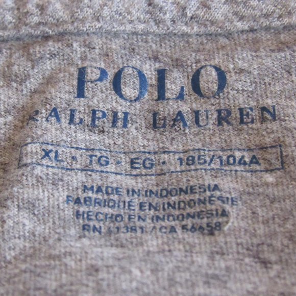 Polo by Ralph Lauren Gray Long Sleeve Tee Size XL 100% Cotton EUC - Picture 4 of 7